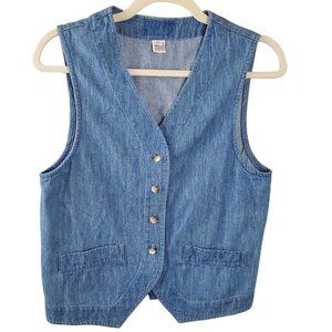 Vintage Denim Vest Made in the USA Size Small EUC